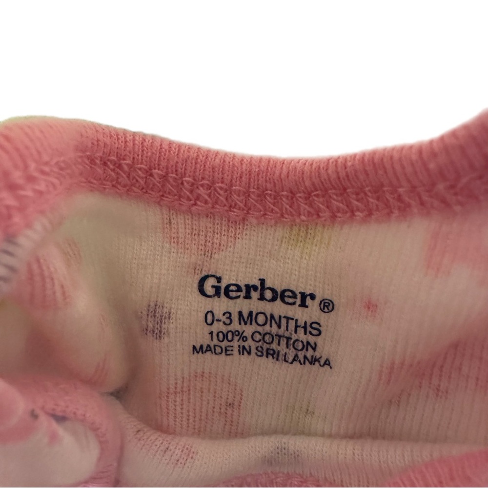 Gerber Baby Girl Onesies Bundle 5 Pc 0-3 Months Pink Green Floral - Picture 2 of 7